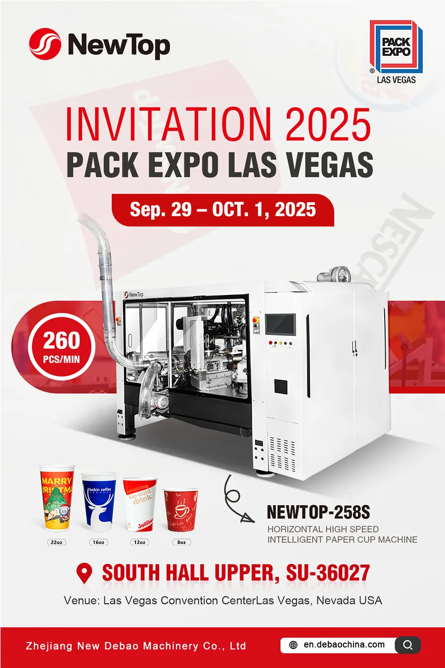 NEWTOP-258S Horizontal High Speed Intelligent Paper Cup Machine